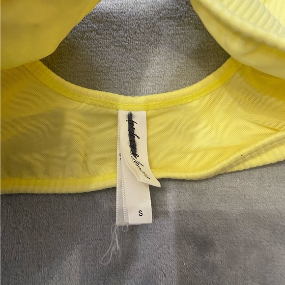 New! For Love & Lemons Yellow Gemma Lounge Bra 10078 - Picture 4 of 7